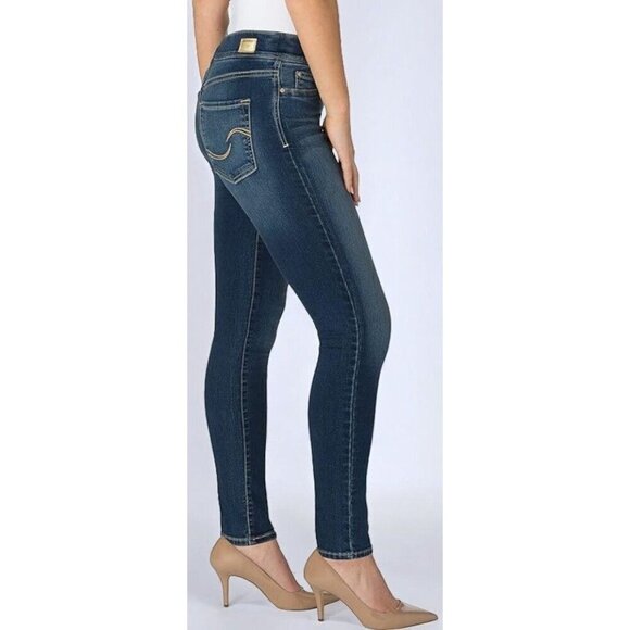 Levi Strauss Womens Gold Signature Shaping Skinny Dark Blue Pull On Jeans NEW 26 - Picture 8 of 8